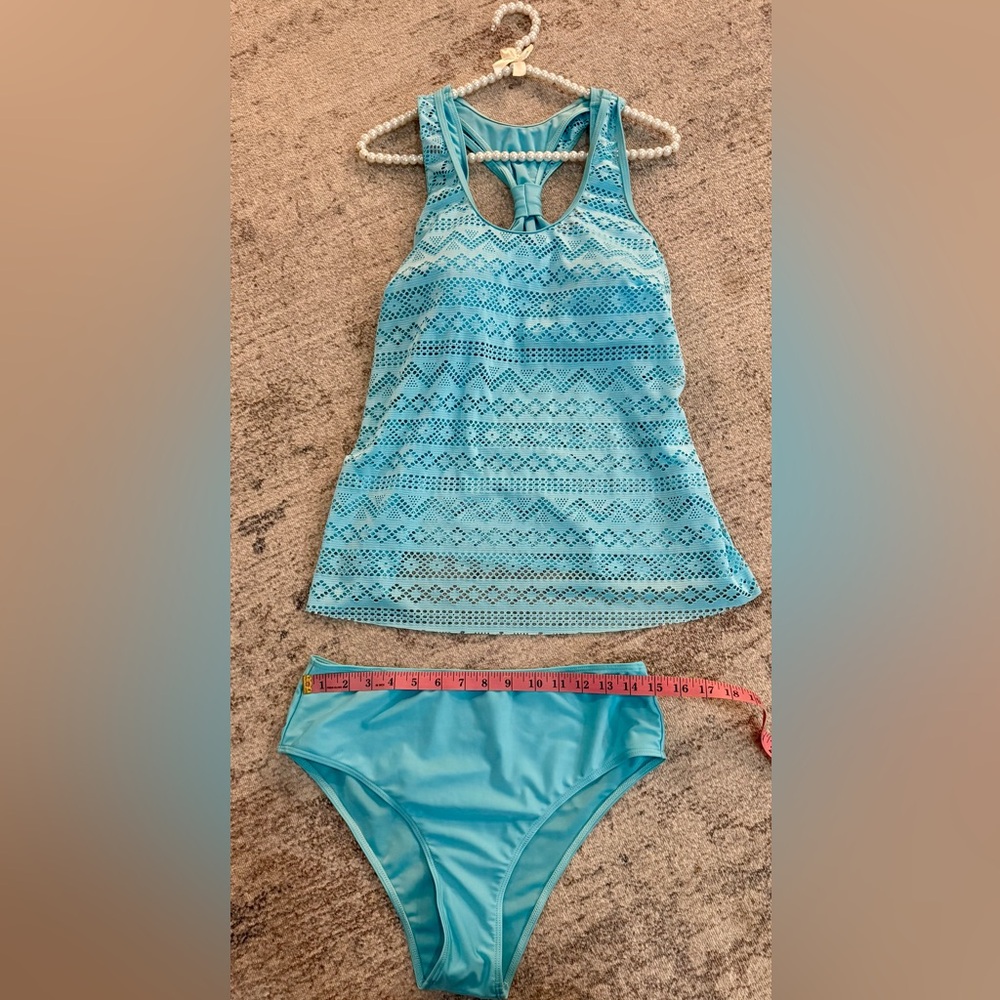 Turquoise Blue Tankini Swim Set – Size 0XL-NWOT